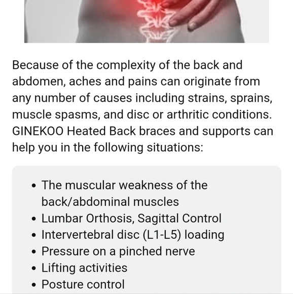 NIB spinal lumbar decompression air traction belt with heat‎ adjustable Gineckoo - Picture 16 of 16